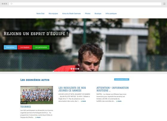 créer un site pour un club de rugby
