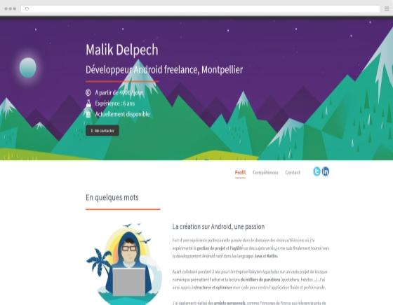 Créer un site pour Développeur freelance