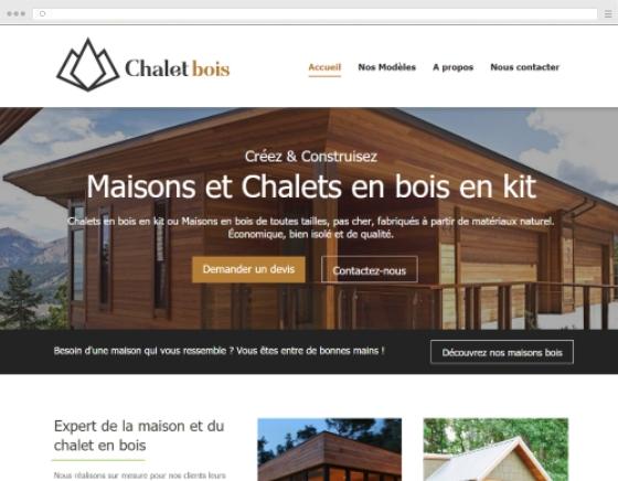 Site internet conception et création de chalets en bois